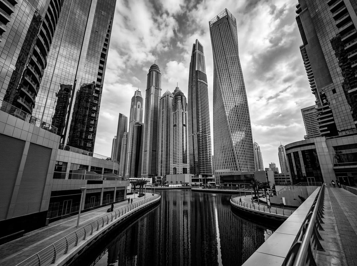 Dubai commercial business district architecture